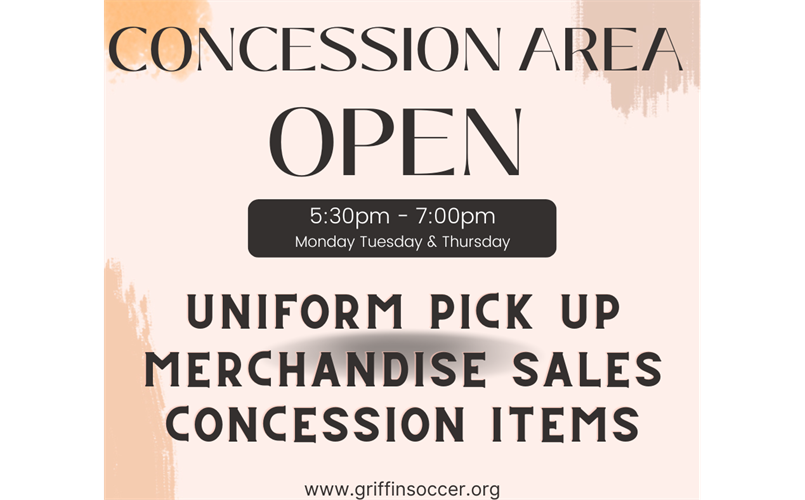 Uniform Pick up - Concession Open